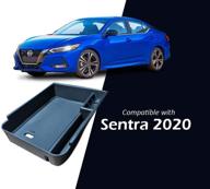 2020 органайзер для хранения в подлокотнике sentra с съемным лотком для монет и резиновой прокладкой от diye в центральной консоли логотип