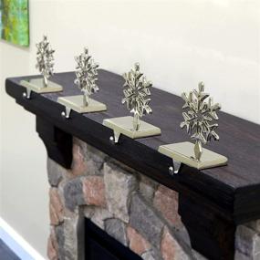 img 3 attached to Chrome Snowflake Stocking Holder - Iconikal 4-Pack: Stylish and Sturdy Decor for the Holidays