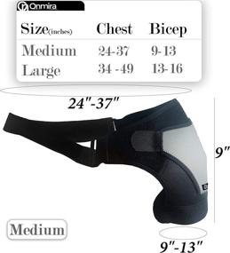 img 3 attached to 🏋️ Adjustable Shoulder Brace for Women and Men - Compression Support for Rotator Cuff, Arthritis, Injury Prevention, Dislocated AC Joints (Medium)