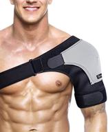 🏋️ adjustable shoulder brace for women and men - compression support for rotator cuff, arthritis, injury prevention, dislocated ac joints (medium) логотип