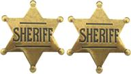 🤠 imagitek 2-pack 2.6 inch western sheriff badge for kids party favors, school carnival prizes, party bag gift fillers- mental logo