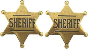 img 1 attached to 🤠 iMagitek 2-Pack 2.6 Inch Western Sheriff Badge for Kids Party Favors, School Carnival Prizes, Party Bag Gift Fillers- Mental