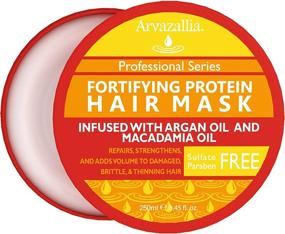 img 4 attached to 🌿 Arvazallia Fortifying Protein Hair Mask and Deep Conditioner: Nourish, Repair, and Promote Natural Hair Growth with Argan Oil and Macadamia Oil