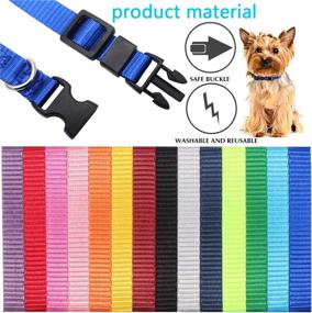 img 1 attached to Ameolela Soft Nylon Adjustable Puppy ID Collar for Whelping Litter - Newborn Pet Safety with 2 Record Keeping Charts (Set of 12/14)