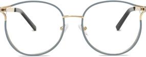 img 4 attached to 👓 SOJOS Round Eyeglasses Frame with Blue Light Blocking, Anti Blue Ray for Computer Games - SJ5042