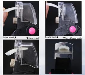img 1 attached to Регулируемый акриловый нож для маникюра, набор инструментов для обрезания ногтей с выдвижным пушером выемчателем шкуры для маникюра нарощенных ногтей - черный