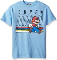 authentic nintendo boys' super mario classic vintage throwback mario graphic t-shirt logo