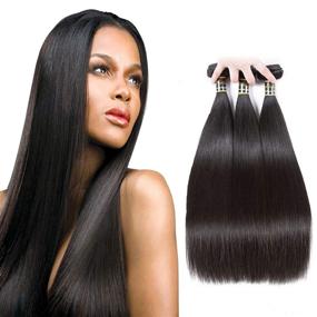 img 4 attached to 🌊 Пучки волос Puddinghair Brazilian Body Wave - 14"16"18" Волна 3 пучка, 100% непереработанных волос из человеческого волоса, натуральный цвет - 300 г.