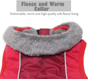 img 2 attached to 🧥 Fleece Warm Dog Jacket Coat Vest for Winter - Red (M): Soft Winter Apparel for Small, Medium, Large Dogs