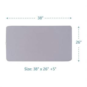 img 1 attached to 🛏️ Bamuho Soft Grey Mini Crib Sheet Set for Pack 'n Play or Portable Playard – Skin-Friendly, 2 Pack