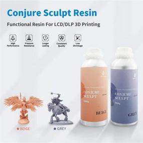 img 2 attached to JAMG HE 3D Printer Resin Conjure Sculpt Resin High-Precision Standard 405Nm UV Photopolymer Resin For LCD 3D Miniatures And Animation Industries Printing (Beige 2