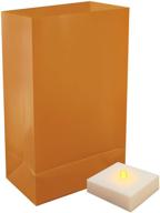 🕯️ lumabase battery operated lumalite luminaria kit with timer - tan, 6 count: enhance your decor with a convenient glow! logo