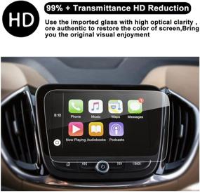 img 3 attached to RUIYA HD Clear Tempered Glass Screen Protector for 2018 2019 2020 Equinox Car In-Dash Navigation (8-Inch) - Enhanced Protection and Clarity