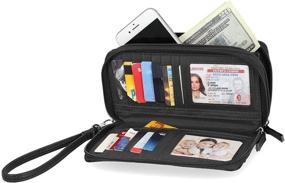 img 2 attached to 👜 Stylish Mundi Sierra RFID Leather Clutch Organizer Wallet: Secure, Spacious, and Sleek in Classic Black