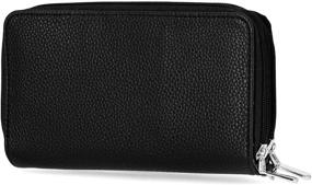 img 1 attached to 👜 Stylish Mundi Sierra RFID Leather Clutch Organizer Wallet: Secure, Spacious, and Sleek in Classic Black