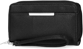 img 3 attached to 👜 Stylish Mundi Sierra RFID Leather Clutch Organizer Wallet: Secure, Spacious, and Sleek in Classic Black