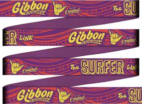 img 2 attached to 🌴 Gibbon Slacklines Surferline with Treewear: Purple 98ft, incl. Ratchet Protection, Tree and Line Protection (Black Felt) 50mm Wide