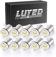 🔦 luyed 10 x 100lm 12v супер яркие 3014 8-ex чипсеты линза ba9 ba9s 53 57 1895 64111 светодиодные лампы: боковые дверные фары, карты | ксеноново-белый (низкий ток) логотип