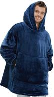 🧥 sherpa fleece oversized wearable blanket hoodie - warm thick hooded sweatshirt for adults, women, girls, teens, and men logo