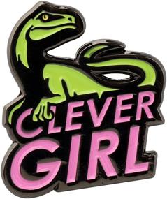 img 4 attached to 🦖 Эмалированный значок с динозавром Clever Girl, вдохновленный фильмами UJIMS: идеальный подарок для поклонников динозавров.