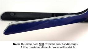 img 1 attached to Tesla Model 3/Y Deep Blue Metallic Door Handle Wrap - Custom Cut Graphics