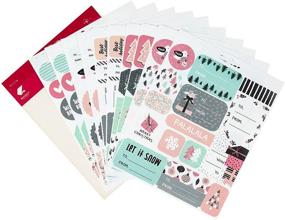img 1 attached to 144 Festive WRAPAHOLIC Christmas Gift Tag Stickers – Beautiful, Pink Labels for Wrapping Paper, Gift Bags & Envelopes