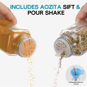 img 1 attached to 🍶 Aozita Glass Spice Jars - Food Service Equipment & Supplies