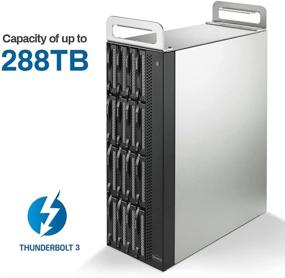 img 3 attached to TERRAMASTER D16 Thunderbolt 3 (D16-331) Most Compact Professional-Grade 16-Bay Tower Thunderbolt3 Hardware RAID Enclosure Support RAID 0/1/5/6/10/50 External Hard Drive RAID Storage (Diskless)