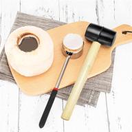 🥥 premium stainless steel coconut opener tool set - food grade, non-slip handle, lightweight and portable logo