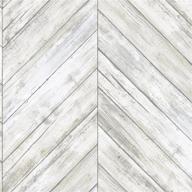 🏞️ enhance your space with roommates white herringbone wood peel and stick wallpaper: rmk11453wp logo