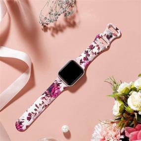 img 3 attached to Ремешок OriBear совместим с Apple Watch, 38 мм, 40 мм, 41 мм, элегантные цветочные ремешки IWatch для женщин аксессуары и принадлежности.