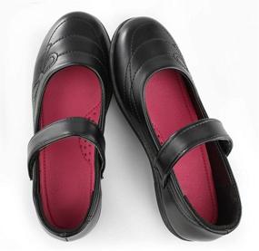 img 4 attached to Hawkwell Mary Jane Flats - School Uniform Shoes for Girls