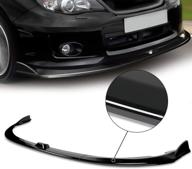 🚗 dna motoring gloss black front bumper lip with vertical stabilizers for 08-10 subaru sti (3-piece) logo