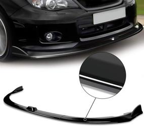 img 4 attached to 🚗 DNA Motoring Gloss Black Front Bumper Lip with Vertical Stabilizers for 08-10 Subaru STI (3-Piece)
