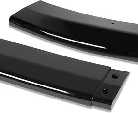 img 2 attached to 🚗 DNA Motoring Gloss Black Front Bumper Lip with Vertical Stabilizers for 08-10 Subaru STI (3-Piece)