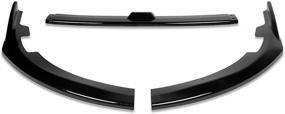 img 3 attached to 🚗 DNA Motoring Gloss Black Front Bumper Lip with Vertical Stabilizers for 08-10 Subaru STI (3-Piece)