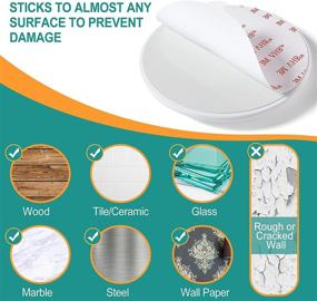 img 1 attached to 🚪 3.15" Jumbo White Silicone Door Stoppers with Powerful 3M Adhesive - Wall Protector Kit for Damage-Free Door Knobs and Wall Surfaces