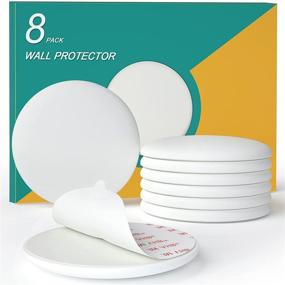 img 4 attached to 🚪 3.15" Jumbo White Silicone Door Stoppers with Powerful 3M Adhesive - Wall Protector Kit for Damage-Free Door Knobs and Wall Surfaces