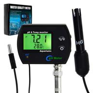 📊 ph and temperature monitoring kit with backlight, replaceable electrode - dual display 0.00~14.00ph °c/°f - water quality monitor for aquariums, hydroponics, pools, tanks, spa logo