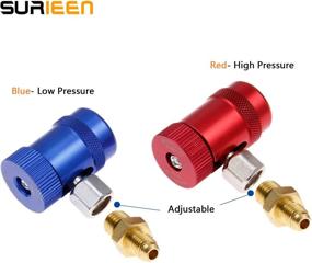 img 2 attached to 🔌 Efficient R1234yf Quick Couplers: High/Low Side Manual Couplers for A/C Refrigerants Manifold Gauge Set, 1/4" Male Port, Quick Connect Adapters & AC Hose Fitting Connectors Replacement