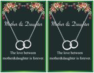 infinity circle necklace set for mother and daughter: mom and daughter necklace, perfect gifts for women and girls logo