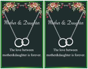 img 4 attached to Infinity Circle Necklace Set for Mother and Daughter: Mom and Daughter Necklace, Perfect Gifts for Women and Girls