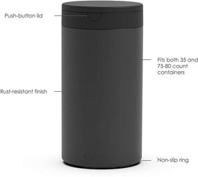 img 1 attached to 🖤 Spectrum Diversified Decorative Black Refillable Wet Household Dispenser for Stylish Cleaning Wipes