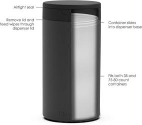 img 2 attached to 🖤 Spectrum Diversified Decorative Black Refillable Wet Household Dispenser for Stylish Cleaning Wipes