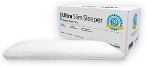 img 4 attached to Элитная подушка Ultra Slim Sleeper - твердая память для памяти | Для спящих на спине и на животе | Гипоаллергенная | 2,5 дюйма