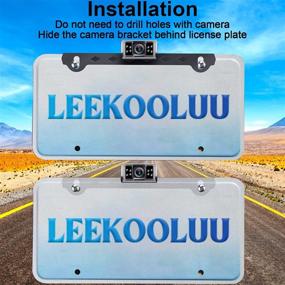 img 2 attached to 🚗 Камера заднего вида LeeKooLuu LK1 HD 1080P для автомобилей, внедорожников и грузовиков - водонепроницаемость IP69, один провод для подключения и игры, линии сетки DIY
