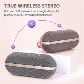 img 1 attached to INSMY Розовый портативный Bluetooth-динамик - беспроводная колонка 20 Вт с богатыми басами и громким стереозвуком, 🔊 Водонепроницаемость IPX7, подключение двух динамиков для стерео звучания, 24 часа воспроизведения, Bluetooth 5.0, встроенный микрофон - идеально подходит для отдыха на природе и кемпинга