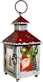 img 4 attached to Waroom Red Metal LED Hanging Lantern: Festive Christmas Decor for Indoor and Outdoor Use