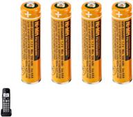 🔋 надежная замена: 4pcs ni-mh перезаряжаемые батареи типа ааа для беспроводного телефона panasonic - hhr-55aaabu, 1.2v 550mah логотип