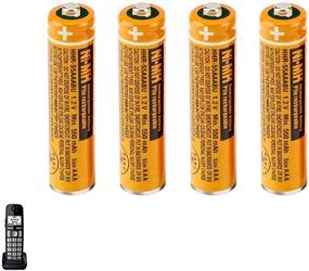 img 4 attached to 🔋 Reliable Replacement: 4PCS NI-MH AAA Rechargeable Battery for Panasonic Cordless Phone - HHR-55AAABU, 1.2V 550mAh